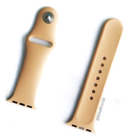 LAST 1! NEW Tan Silicone Band For Apple Watch - Picture 2 of 2